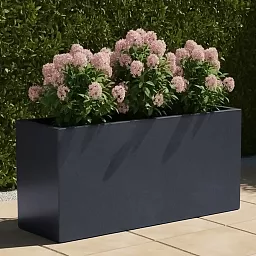 IDEALIST Lite Contemporary Light Concrete High Trough Planter Set