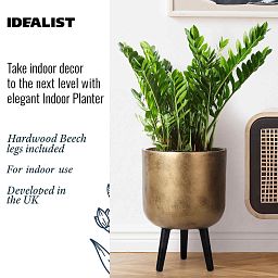 IDEALIST Lite Round Planter on Legs, Round Pot Plant Stand Indoor