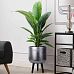 IDEALIST Lite Concrete Effect Round Planter on Legs, Round Pot Plant Stand Indoor