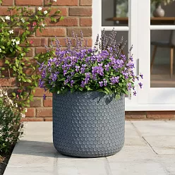IDEALIST Lite Honeycomb Style Cylinder Round Outdoor Planter