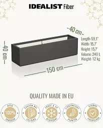 AXIS Trough Outdoor Fiberglass Planter