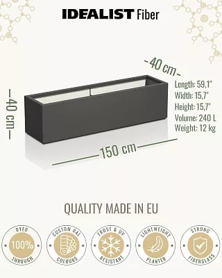 AXIS Trough Outdoor Fiberglass Planter