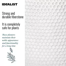 IDEALIST Lite Honeycomb Style Egg Planter on Legs, Round Pot Plant Stand Indoor