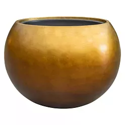 Metallic Couple Round Indoor Planter