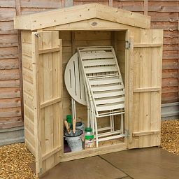 Installed Outdoor Pressure Treated Wooden Shiplap Pent Garden Store by Forest Garden