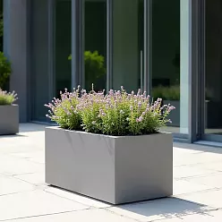 IDEALIST Lite Contemporary Light Concrete Trough Planter
