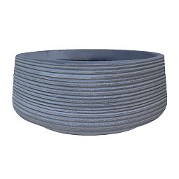 IDEALIST Lite Large Ribbed Light Concrete Bowl Planter
