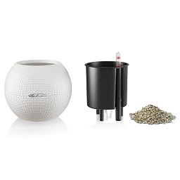 LECHUZA PURO Color Round Poly Resin Self-watering Planter