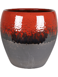 Amora Couple Glazed Clay Round Planter