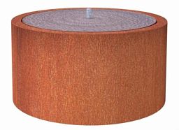 CorTen Round Fountain Watertable