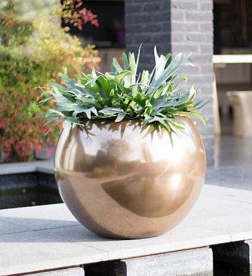 Glory Ball Round Polystone Indoor Planter