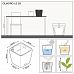 LECHUZA Quadro LS Square Poly Resin Self-watering Planter Set