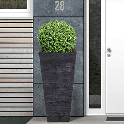 IDEALIST Lite Ribbed Light Concrete Tapered Planter