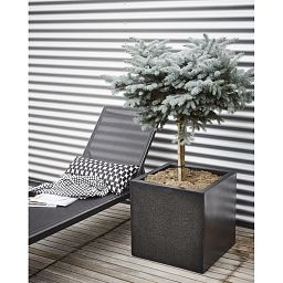 Square Fiberstone Contemporary Planter by Cadix Capi Lux