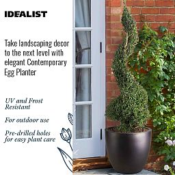 IDEALIST Lite Contemporary Light Concrete Egg Planter