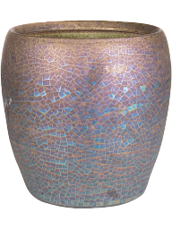 Amora Couple Glazed Clay Round Planter
