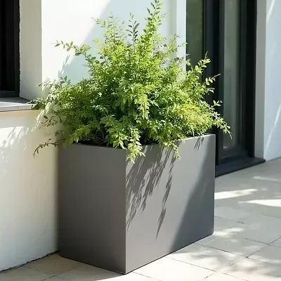 IDEALIST Lite Contemporary Light Concrete Trough Planter