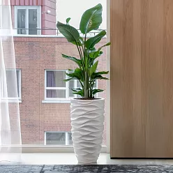 Luxe Lite Glossy Sea Tall Indoor Planter