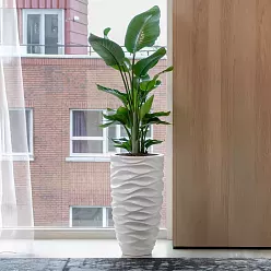 Luxe Lite Glossy Sea Tall Indoor Planter