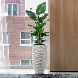 Luxe Lite Glossy Sea Tall Indoor Planter