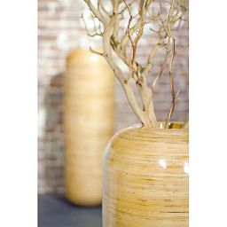 Vespucci Wicker Round Tall Polystone Indoor Planter