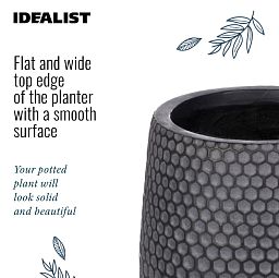 IDEALIST Lite Honeycomb Style Egg Planter on Legs, Round Pot Plant Stand Indoor