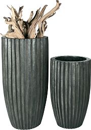 Sahara Round Tall Polystone Outdoor Planter