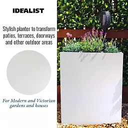 IDEALIST Lite Narrow Contemporary Light Concrete Trough Planter