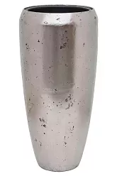 Opus Raw Polystone Tall Planter + Liner | Round Indoor Plant Pot