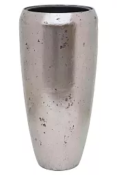 Opus Raw Polystone Tall Planter + Liner | Round Indoor Plant Pot