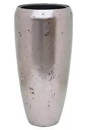 Opus Raw Polystone Tall Planter + Liner | Round Indoor Plant Pot