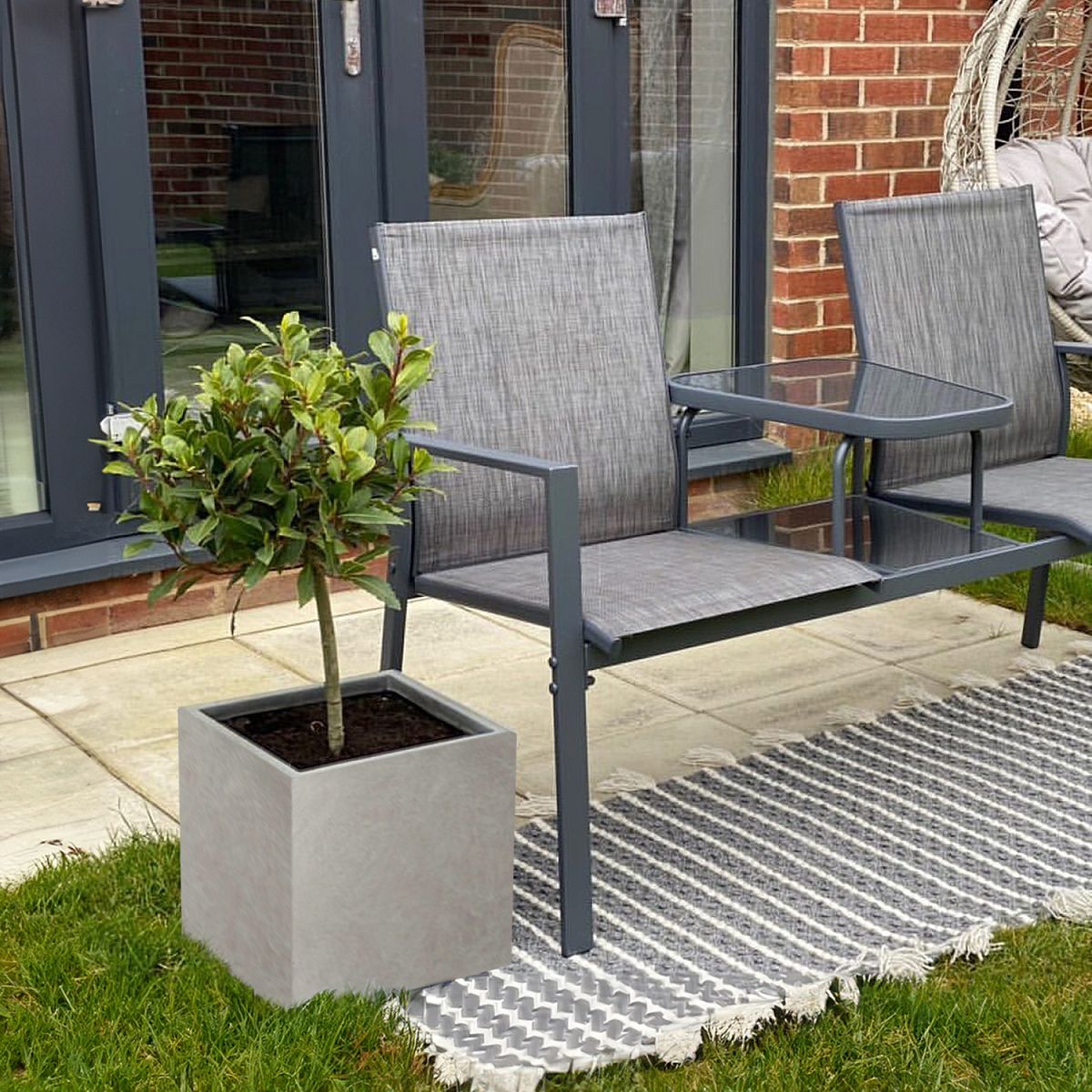 IDEALIST Lite Square Box Contemporary Light Concrete Planter