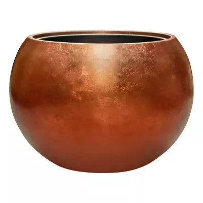 Metallic Couple Round Indoor Planter