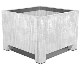 Vadim Outdoor Galvanised Steel Square Planter