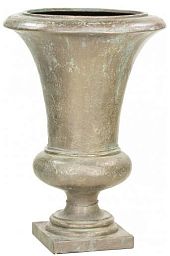 Amphora Vase Verdrigris-bronze Round Tall Polystone Outdoor Planter