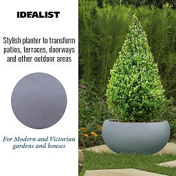 IDEALIST Lite Classic Smooth Bowl Outdoor Planter