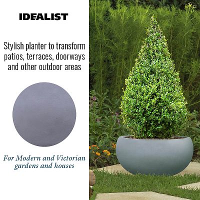 IDEALIST Lite Classic Smooth Bowl Outdoor Planter