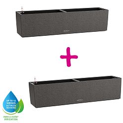 LECHUZA BALCONERA Stone Trough Poly Resin Self-watering Planter Set