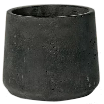 Patt (Dia) 13cm Planter | Washed Black Fibreclay Small Round Indoor an...