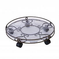 Cameo Plant Caddy on Wheels with Plastic Saucer, D35 cm