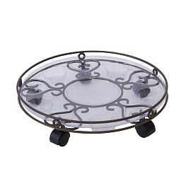 Cameo Plant Caddy on Wheels with Plastic Saucer