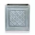 IDEALIST Lite Faux Lead Lattice Planter Light Concrete Square Box