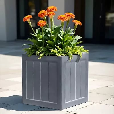 IDEALIST Regency Light Stone Square Garden Planter
