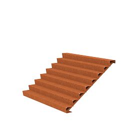 8 Steps Corten Steel Stair