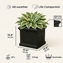 IDEALIST Lite Victorian Box Square Light Stone Outdoor Planter