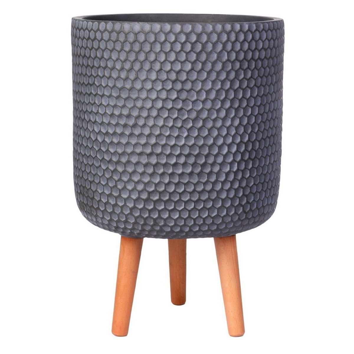 Honeycomb Style Cylinder Round Indoor Planter on Legs by Idealist Lite