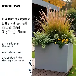 IDEALIST Lite Contemporary Light Concrete Trough Planter