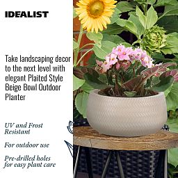 IDEALIST Lite Plaited Style Bowl Outdoor Planter