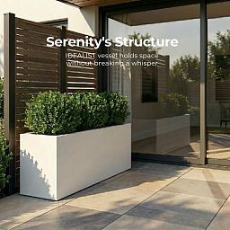 IDEALIST Lite Contemporary Light Concrete High Trough Planter