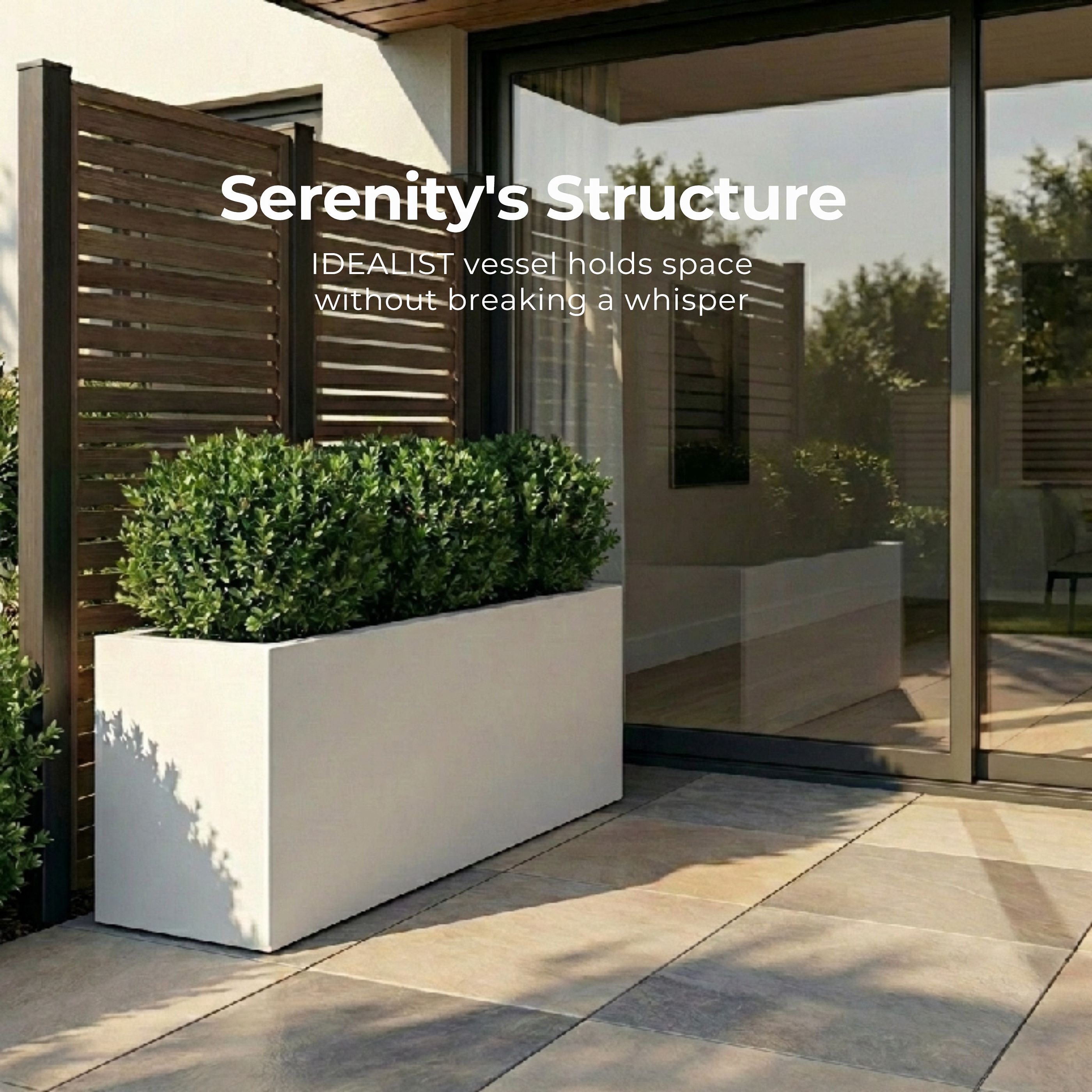 IDEALIST Lite Contemporary Light Concrete High Trough Planter